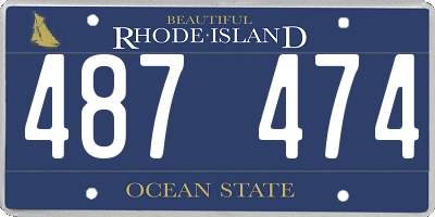 RI license plate 487474