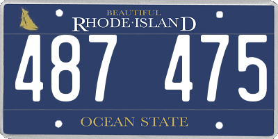 RI license plate 487475