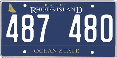 RI license plate 487480