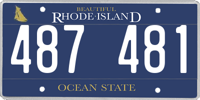 RI license plate 487481