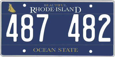RI license plate 487482