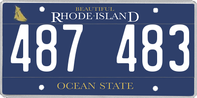 RI license plate 487483