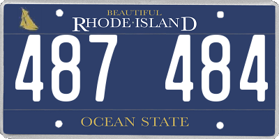 RI license plate 487484