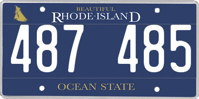 RI license plate 487485