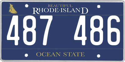 RI license plate 487486
