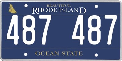 RI license plate 487487