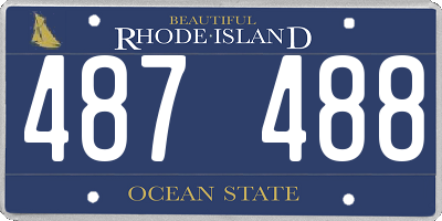 RI license plate 487488