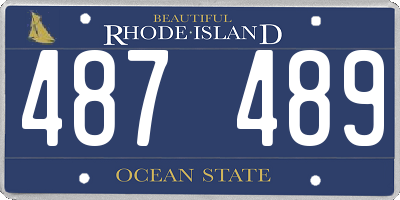 RI license plate 487489