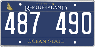 RI license plate 487490