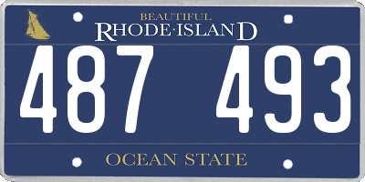 RI license plate 487493