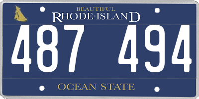 RI license plate 487494