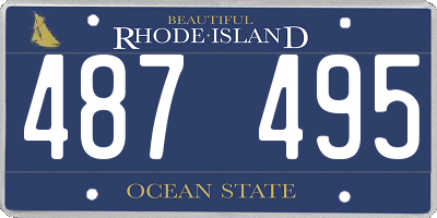 RI license plate 487495