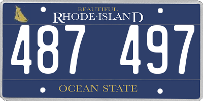 RI license plate 487497