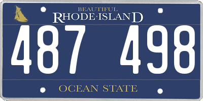 RI license plate 487498