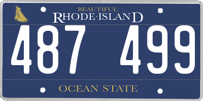 RI license plate 487499