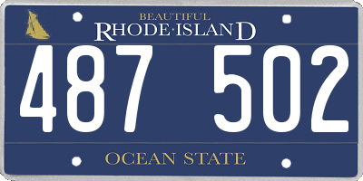 RI license plate 487502