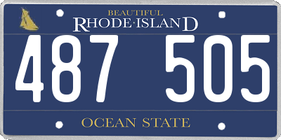 RI license plate 487505