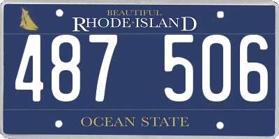 RI license plate 487506