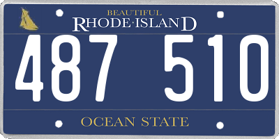 RI license plate 487510
