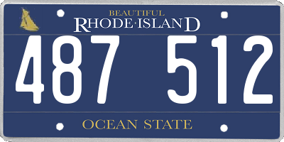 RI license plate 487512