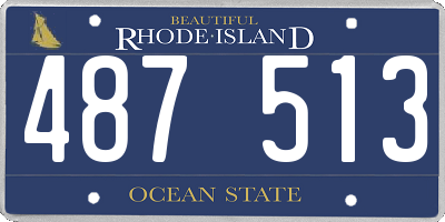 RI license plate 487513