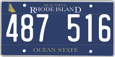 RI license plate 487516
