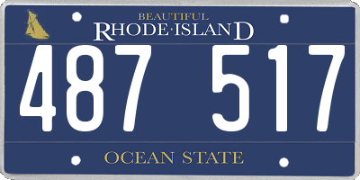 RI license plate 487517
