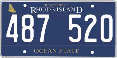 RI license plate 487520