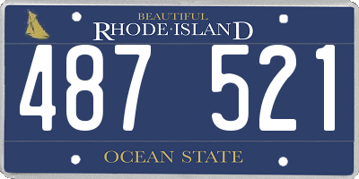 RI license plate 487521