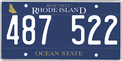 RI license plate 487522