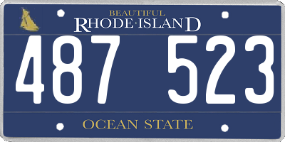 RI license plate 487523