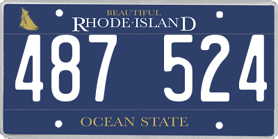 RI license plate 487524