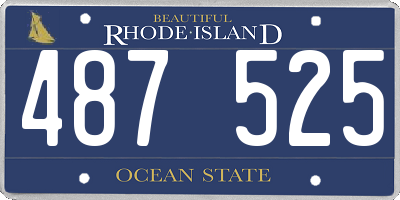RI license plate 487525