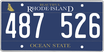 RI license plate 487526