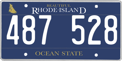 RI license plate 487528