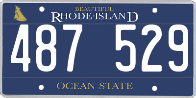 RI license plate 487529