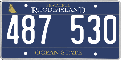 RI license plate 487530