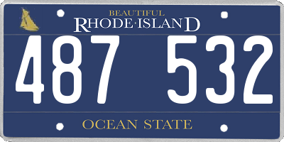 RI license plate 487532