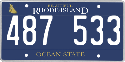 RI license plate 487533