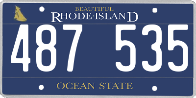 RI license plate 487535
