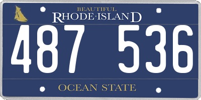 RI license plate 487536