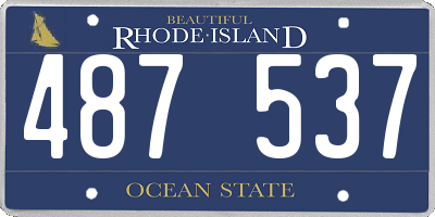 RI license plate 487537