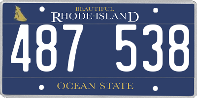 RI license plate 487538