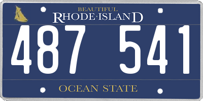 RI license plate 487541