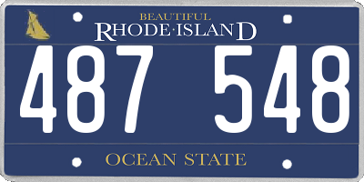 RI license plate 487548