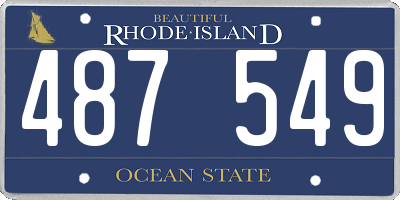 RI license plate 487549