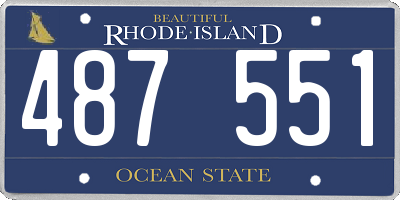 RI license plate 487551
