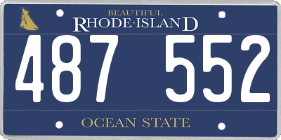 RI license plate 487552