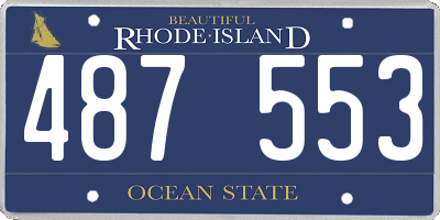 RI license plate 487553