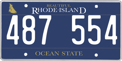 RI license plate 487554